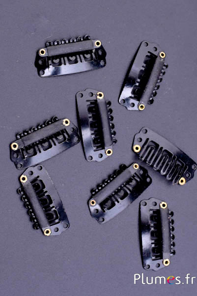 Clip - 28 mm x 10 mm - noir
